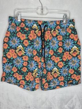 Aquaman‎ Warner Bros. Studio Tour Floral Swim Trunks Size Large